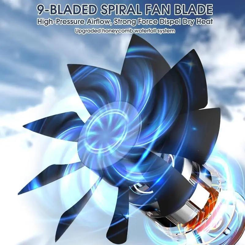 Cooling circulation fan, efficient airflow, compact design, suitable for use in cars/homes and offices, ideal for summer comfort