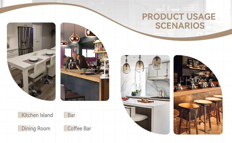 Kerilyn Bar Stools Set of 2 Modern Swivel Bar Chairs, Barstools Counter Height with High Backrest, Easy 3-5 Minute Assembly for Bar, Kitchen, Dining Room Black