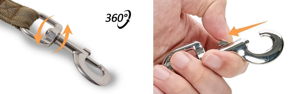 【AUROTH】 Dog Leash , Heavy Duty Dog Leash Bungee, No Pull Dog Leash for Shock Absorption, Dog Training Leashes for small Medium Large Breed Dogs 6FT, 2 Padded Handles，cat leash