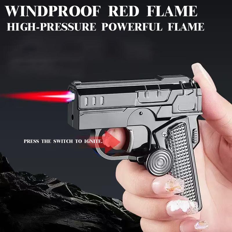 Cool Refillable Lighters Set  | Gun, Snake, Lipstick, Dragon Spinner Designs | Free Gas Cylinder | Windproof & Gift-Ready