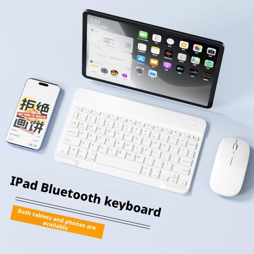 Wireless Keyboard and Mouse Compact Set, Compatible with iOS/iPad/MAC, Rechargeable Design, Optical Tracking, Ideal for Office Use
