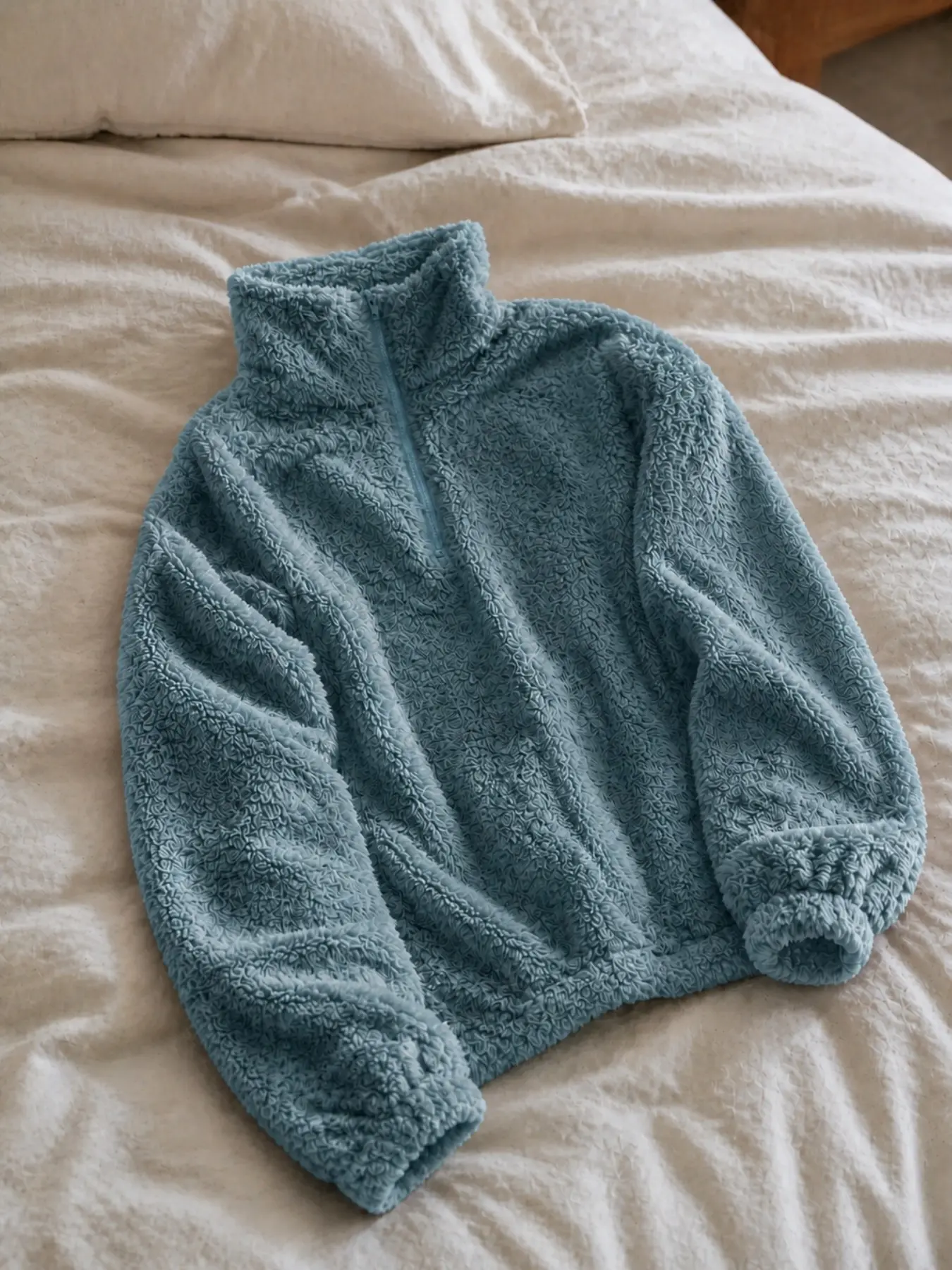 Women’s Half‑Zip Stand Collar Fleece Sweatshirt, Loose Pullover Warm Top, Soft Sherpa Fuzzy High‑Neck Casual Outerwear for Home & Outgoing, Fall Winter Women Garment, Multiple Colors Available, Polar Fleece Texture