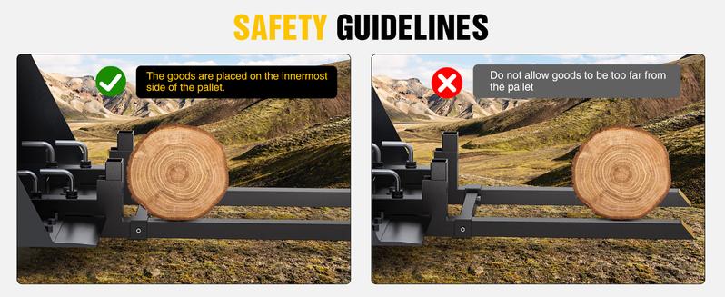 Nilight 60" 4000lbs Clamp on Pallet Forks Heavy Duty Tractor Forks with Adjustable Stabilizer Bar for Loader Bucket Skid Steer Tractor