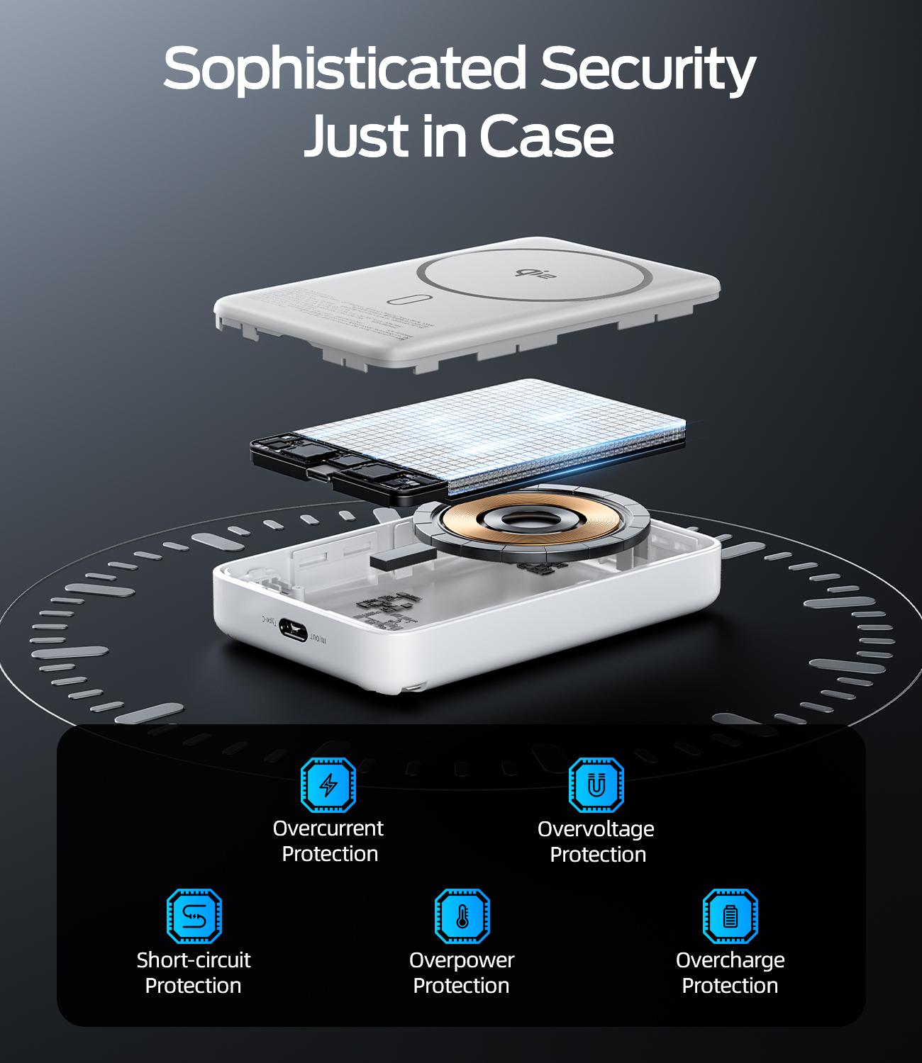 MOVE SPEED Qi2 Certified Magnetic Power Bank F 0.5inch for 10000mAh 0.3inch for 5000mAh Ultra Slim MagSafe Portable Charger 10,000mAh Magnetic Wireless Card Power Bank,Battery Pack for Phone ,Travel Essential