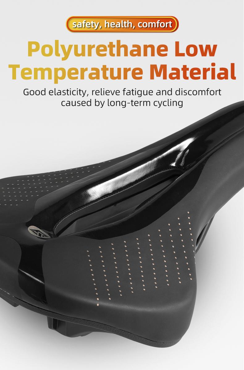 ROCKBROS Bike Saddle Ultralight Breathable Comfortable Cushion MTB Road Bicycle Seat Saddle Foldable Bicycle Saddle Racing Soft Cycling Saddle