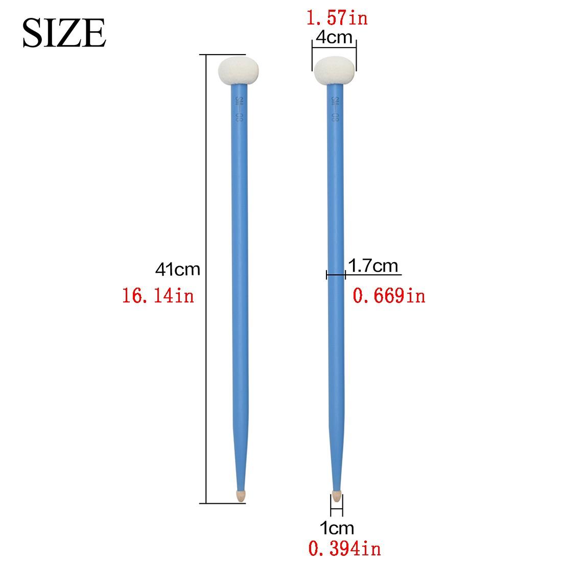 Irin Sm-08 Dual-Sided Drumsticks, Real Maple Wood Percussion Sticks, Felt Tip & Wooden Design, Suitable for Snare Drums, Drum Kits, Cymbals