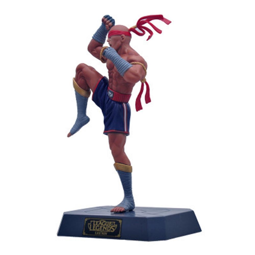 One Piece League of Legends Lee Sin Figure, Classic Dragon's Kick Pose with Box ，Lee Sin Collectible Statue, Muay Thai Themed Detailed Figure for Fans，LOL Lee Sin Figure, High-Restoration Champion Statue for Desk Display