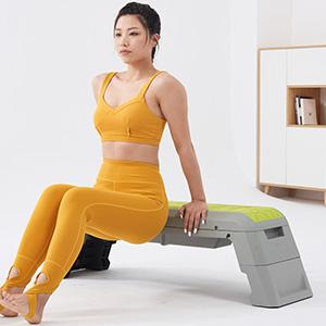 leikefitness Multifunctional Aerobic Deck with Cord Workout Platform Adjustable Dumbbell Bench Weight Bench Professional Fitness Equipment