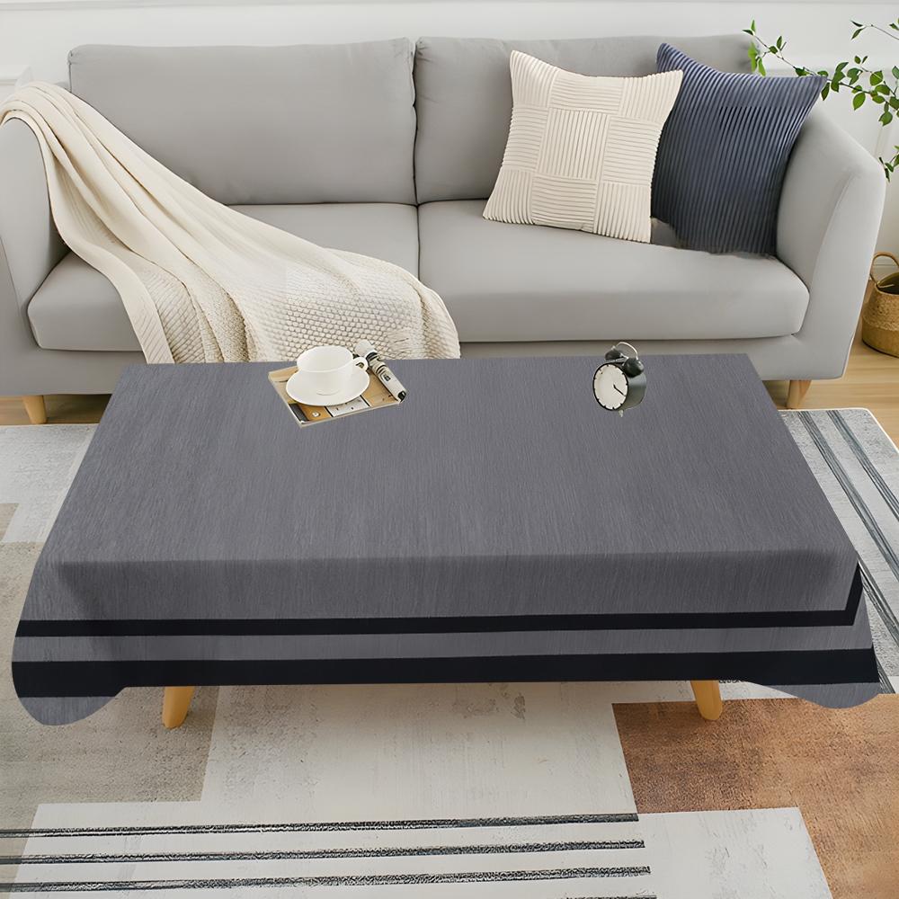 JIT 1pc 2D flat retro gray line pattern rectangular tablecloth, suitable for kitchen, living room, and dining table, kitchen accessory, party, room & outdoor decorative tablecloth, a tablecloth gift for friends, Rectangle tablecloth