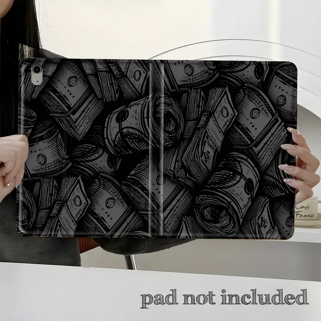 Money Pattern Tablet Case, Full Body Shockproof Tablet Protective Cover, Tablet Protector, Durable Tablet Casing, iPad Accessories, iPad Covers for iPad Pro 2022 2021 2020 2019, iPad Air 3 2 1, iPad Mini 5 4 3 2 1 (Case Only)