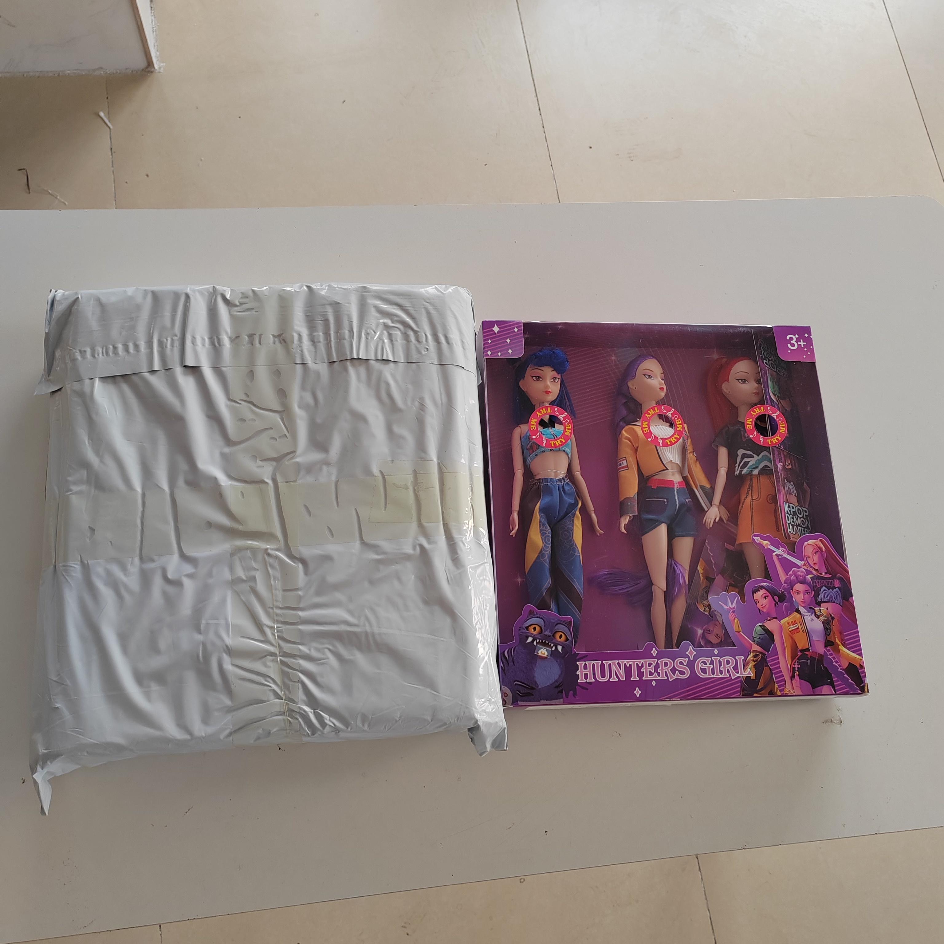 3-Piece Hunter Dolls – Rumi,  Zoey Hunters’ Girl Anime Figures, 2026 Trendy Music & Lighting Cosplay Set, Ideal Birthday Present for Girls