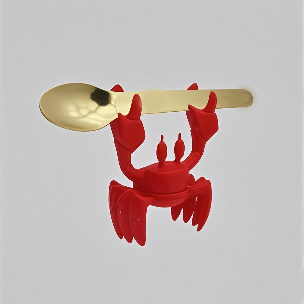 Creative Crab Silicone Utensil Holder Set, 3 Pieces Includes Spoon Rest, Heat Resistant Stand, Stove Steam Release Vent