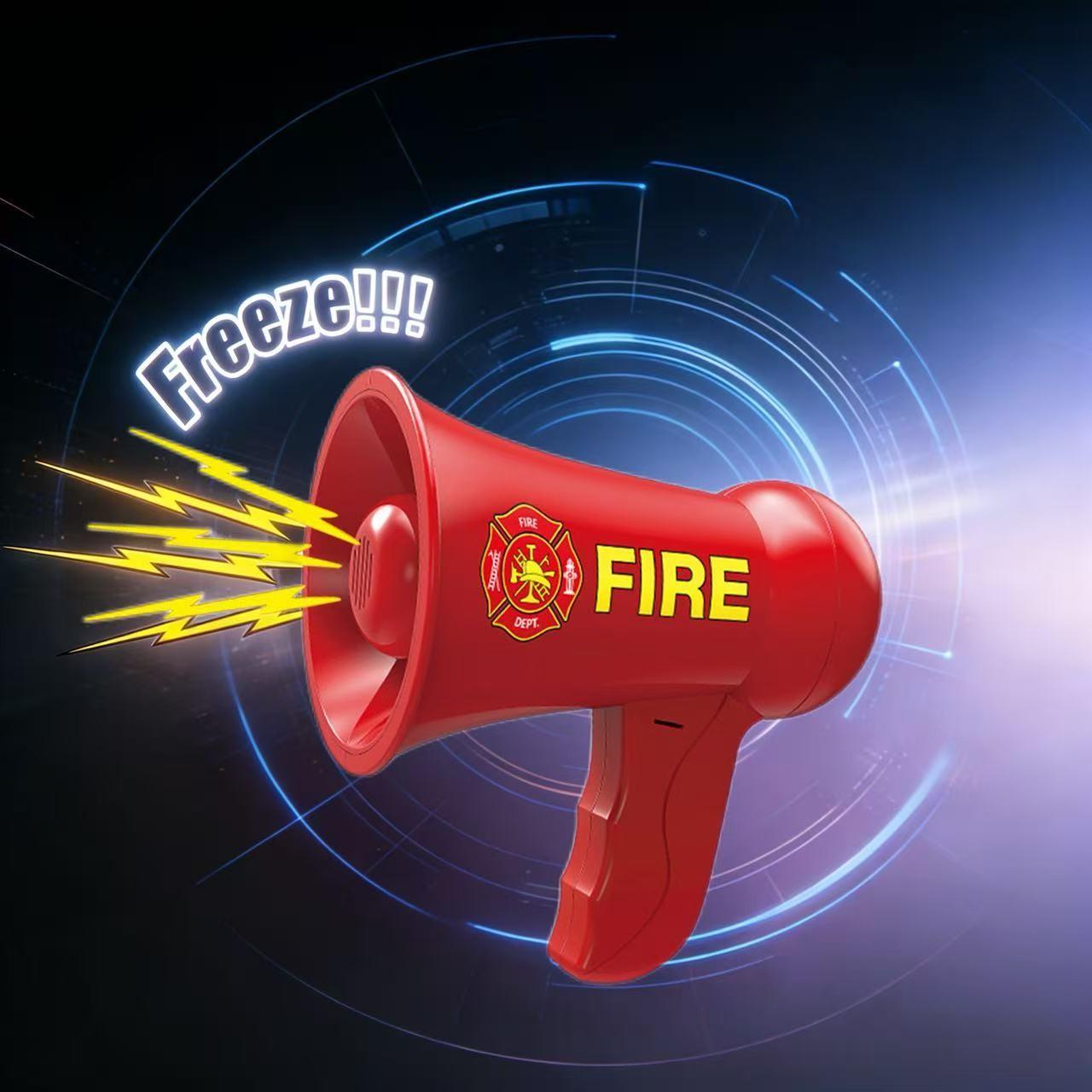 Handheld Voice Changer Megaphone Toy, Police Firefighter Role Play Kids Toy, Suitable for Boys and Girls, Fun Sound Amplifier