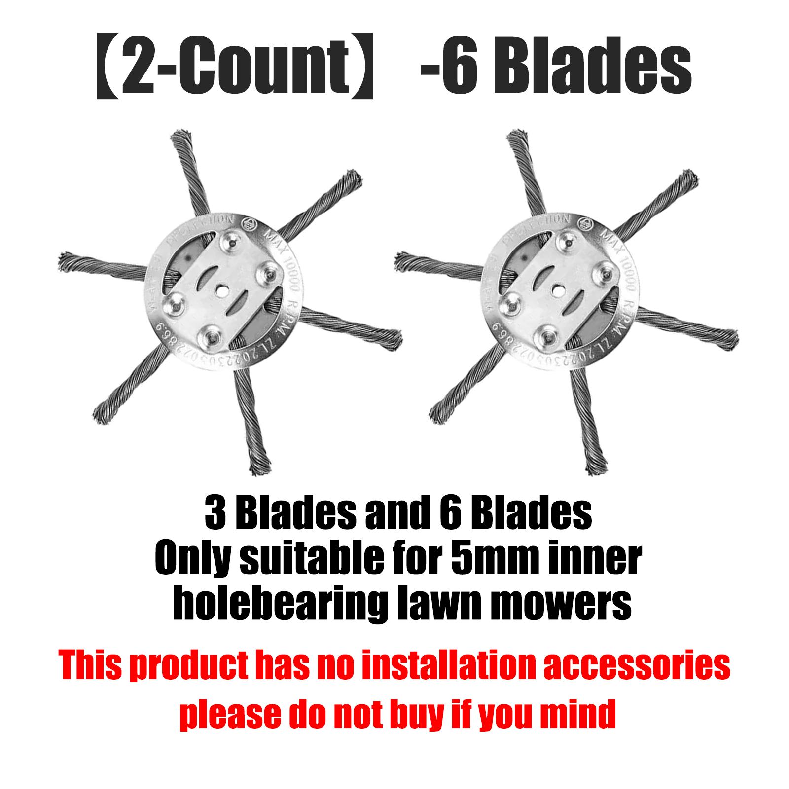 [Buy 1 Get 1]Weed Wacker Replacement Heads,Steel Wire Trimmer Head,Duty Weed Brush Cutter Attachment for Electric & Cordless String Trimmers,ldeal for Grass,Moss & Rust Removal.