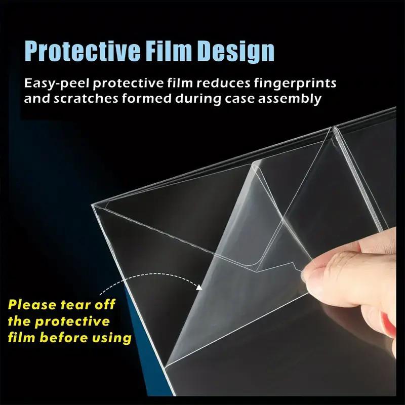 Stackable Trading Card Display Storage Boxes, 2/3/5pcs Transparent Plastic Protector Cases for Collectible Games & English Boosters