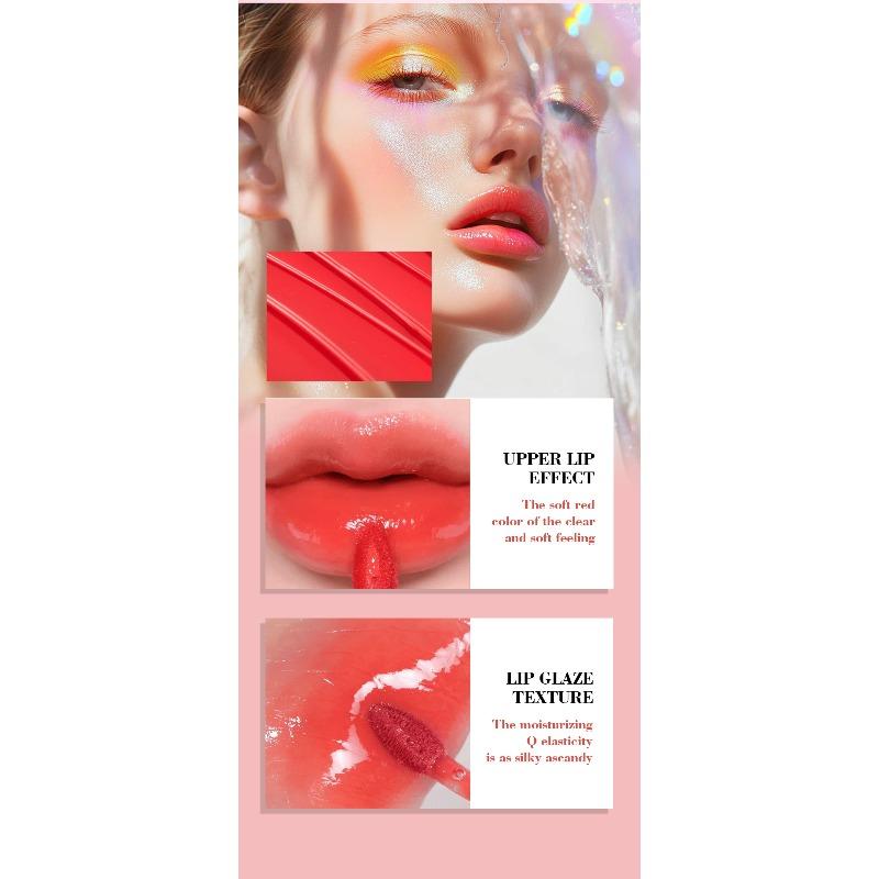 PAGE VINE Mirror Crystal Lip Oil Moisturizing Lip Honey Liquid Lipstick Pure Desire Lip Gloss Non-stick Cup