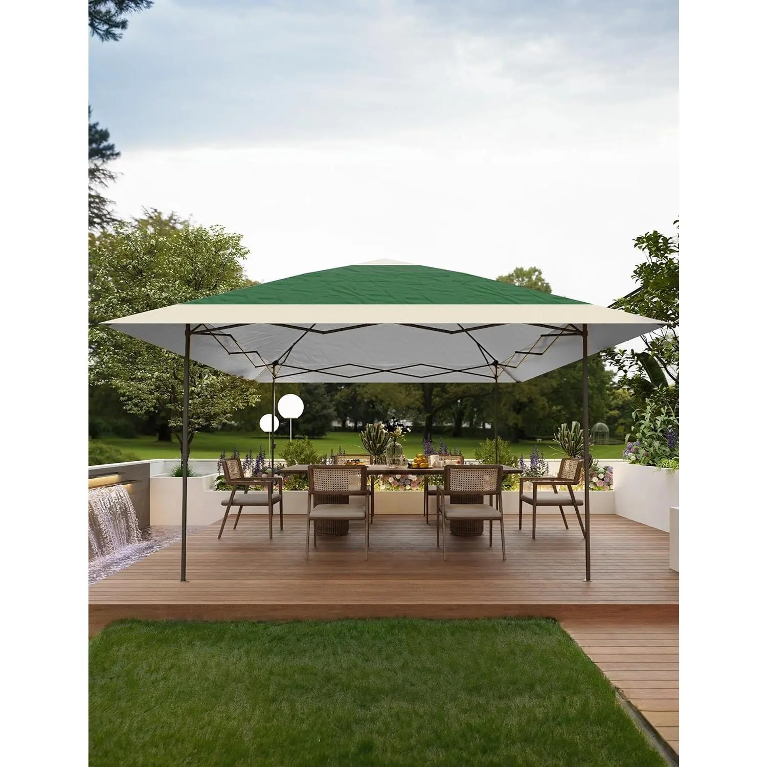 12ft x 12ft Double-Top Cantilever Offset Patio Umbrella – 360° Rotation, UV-Resistant 240GSM Polyester, All-Aluminum Pole
