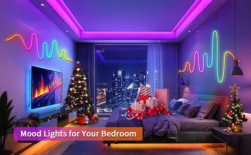 USB-Powered RGB Color-Changing LED Strip Light with App Control, Ambient Backlight for TV, Computer, Bedroom & Living Room, Decorative Neon Accent Light, Smart LED Lighting, Great Christmas Gift
