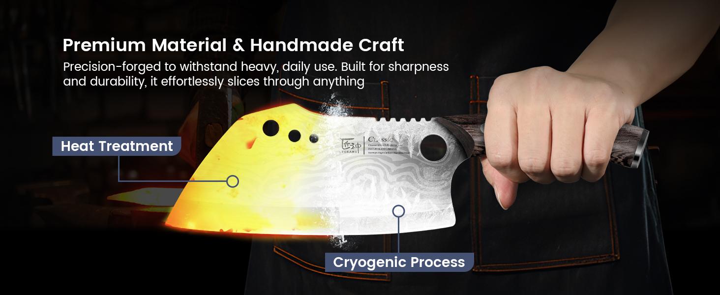【TikTokShopSpringGlowUp】SYOKAMI Meat Cleaver Chef Knife with Sheath, 7.7 Inch Multifunction Butcher Knife with Herb Stripper, Chopping Knife Heavy Duty Bone Cutting, Damascus Pattern Full Tang Wood Handle, Christmas, Mother's Day Gifts 【TikTokShopSpringGlowUp】SYOKAMI Meat Cleaver Chef Knife with Sheath, 7.7 Inch Multifunction Butcher Knife with Herb Stripper, Chopping Knife Heavy Duty Bone Cutting, Damascus Pattern Full Tang Wood Handle, Christmas, Mother's Day Gifts