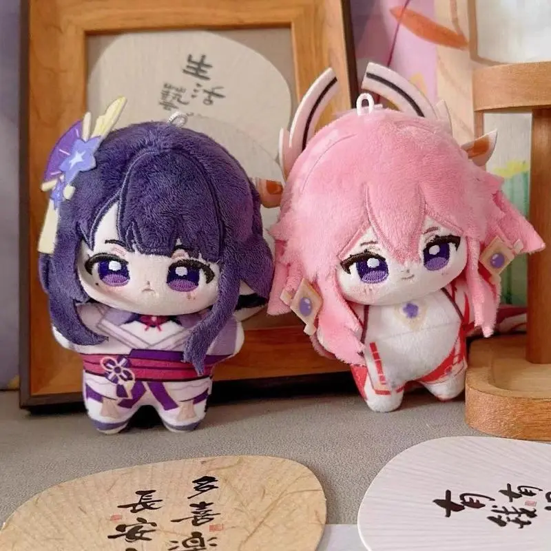 12cm Genshin Impact Plush Toys Kazuha Xiao Scaramouche Venti Anime Cartoon Figure Stuffed Doll Pendant Keychain Gift For Kids