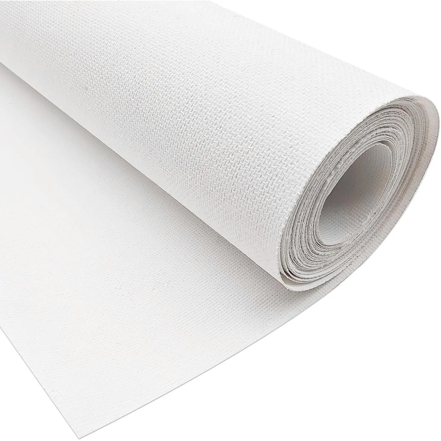 Primed Cotton Canvas Roll 15.7 inch x 5.5 Yards (40cm x 5m) - Heavyweight White Artist Canvas Fabric for Oil, Acrylic Painting,DIY Crafts,Backdrops&Small Art Projects