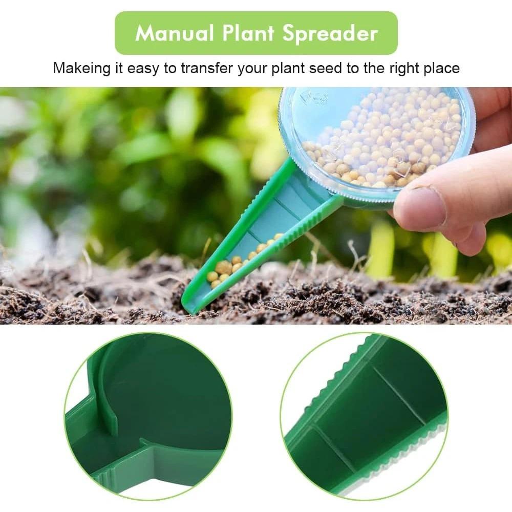 Multi-Setting Hand Seeder for Vegetables, Flowers, Grass, Wheat, Corn | Adjustable Seed Rate, 5 Settings | Perfect for Gardening, Greenhouse, Farm, Precision Planting | Durable, Portable, Efficient, Reduces Labor