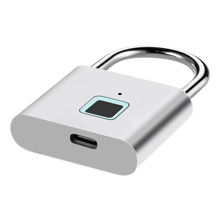 Smart Fingerprint Hanging Lock, USB Rechargeable, Biometric Fingerprint Lock, Zinc Alloy Security, Easy One-Click Operation