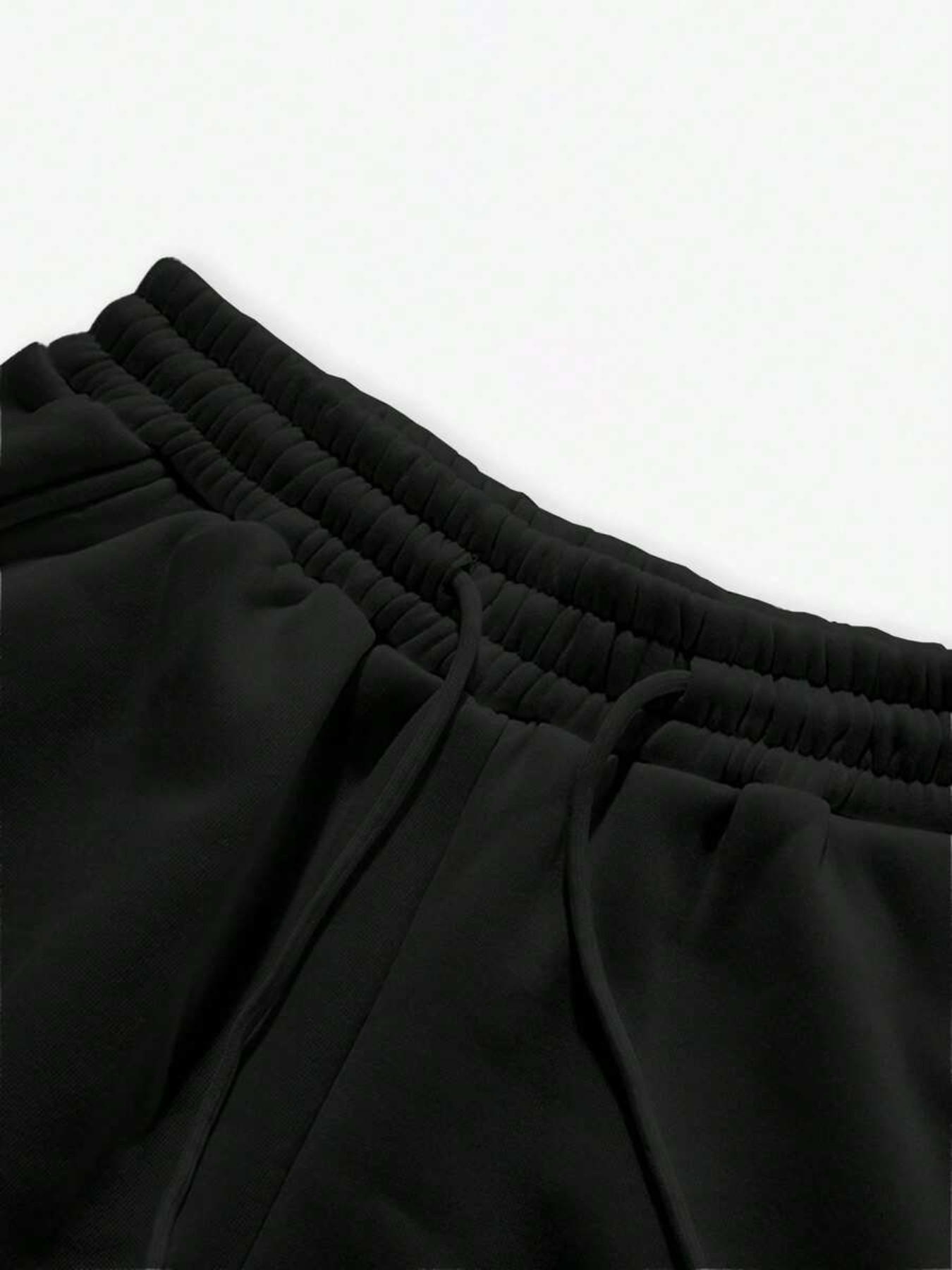 Vertical Letter Graphic Elastic Waist Wide Leg Sweatpants Y2K Streetwear / Street Shooting / Casual Hangout / Hip‑Hop Party Oversized Baggy Relaxed Fit Loose Drape Women Fashion Printed Casual Trousers