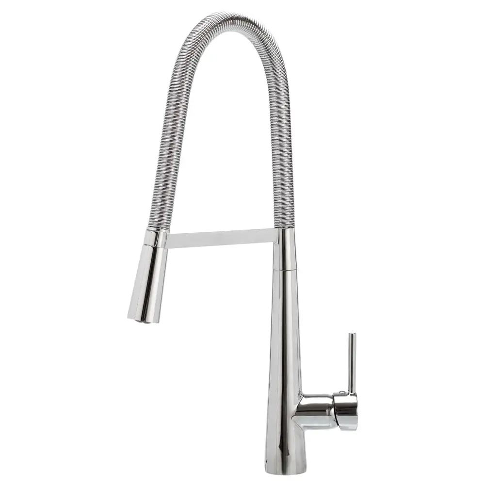 Brass Hot and Cold Water Mixing Faucet, Retractable Showerhead, Modern Design, Matte Finish, 360-Degree Rotation, Kitchen Sink