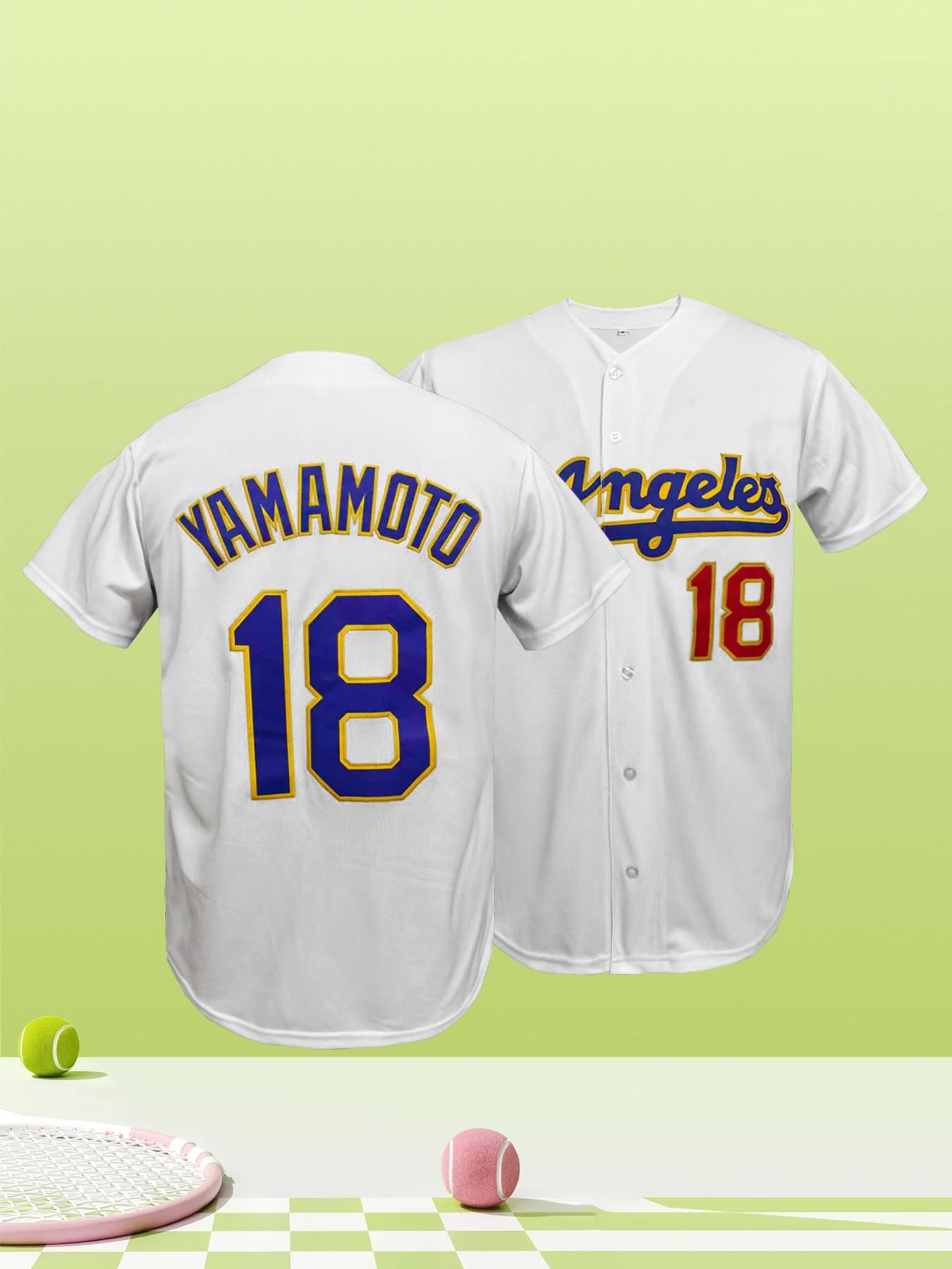 Men's Retro Style Los Angeles #17 Baseball Jersey, Premium Embroidered Stitched Design, Lightweight Breathable Button Up Shirt for Baseball Enthusiasts