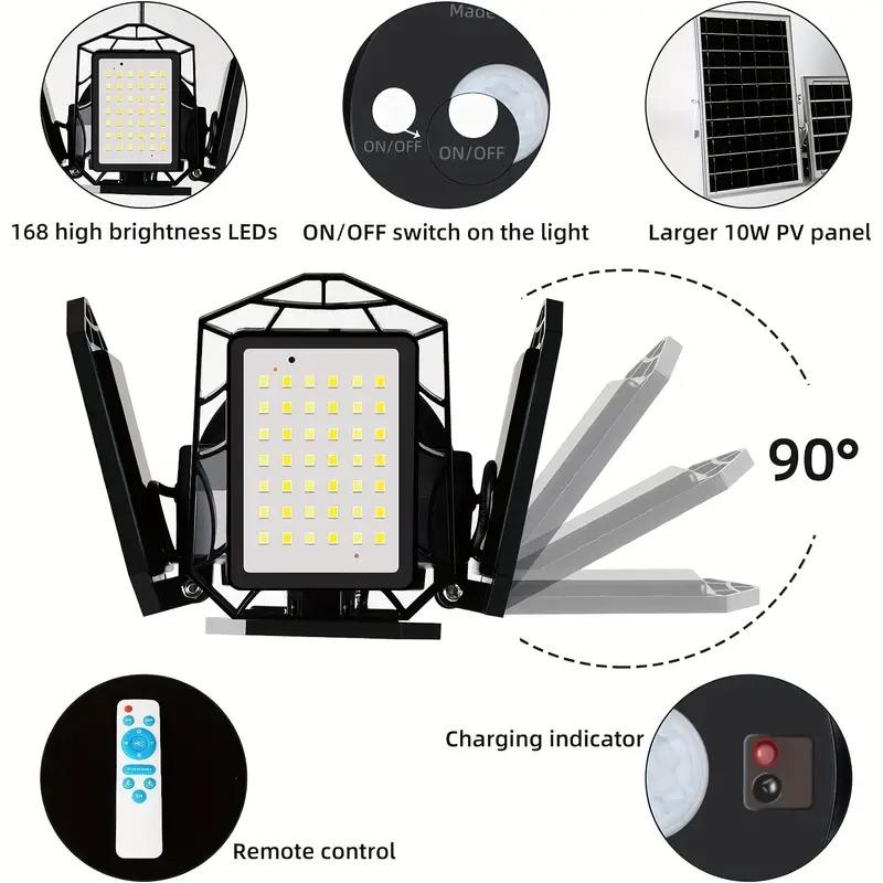 Solar Pendant Lights Indoor Led Outdoor Lighting 4 Mode Lighting Solar Powered Shed Lamp for Garage Garden Motion SensorLight