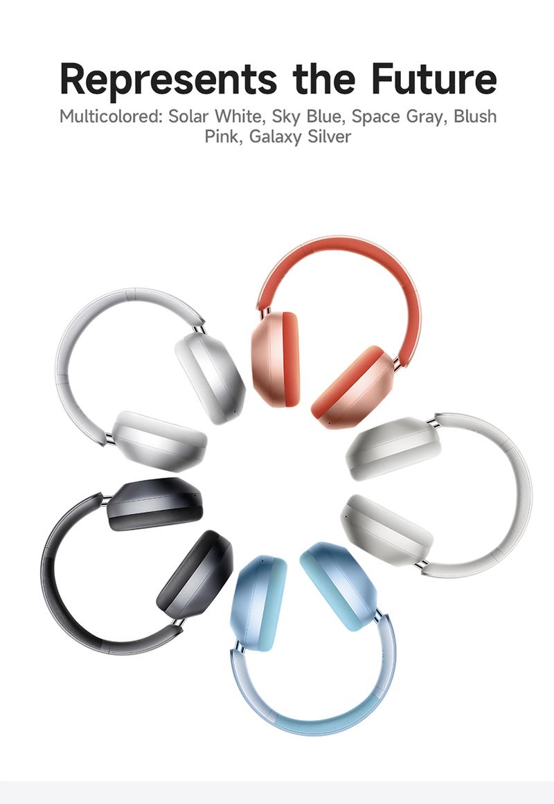 Picun F6 Hydrid Active Noise Cancelling Headphones with ENC, Time with Transparency Mode, iPhone / Android,Hi-Res Audio & Deep Bass Foldable Wireless Headphones with Mic for Travel, Home, Office