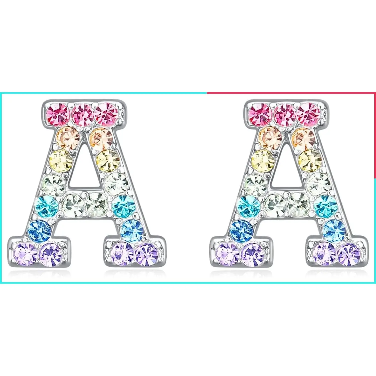Initial Letter Stud Earrings for Women, Alphabet & Number Jewelry Gift