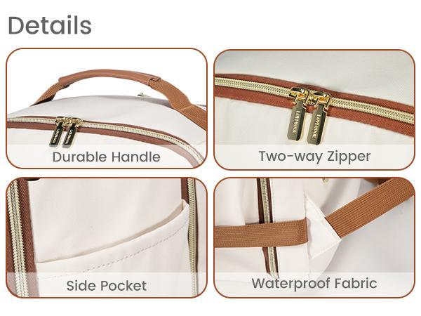 【Valentine's Day Gift】LOVEVOOK Colorblock Carry-On Travel Backpack with 3 Packing Cubes and Laptop Compartment - Personal Item, TSA-Friendly, Airline Approved Travel Bag for Hiking, Overnight, Weekend,TikTokShopJumpstartSale