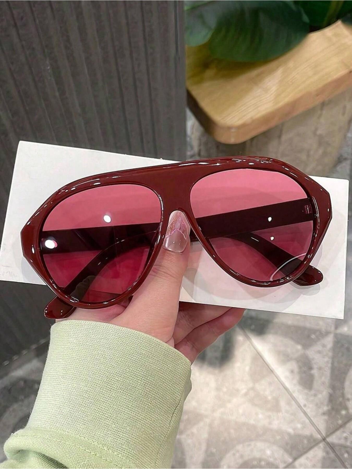 Unisex Pilot Sunglasses, Large Frame, Casual Style, PC Material, All-Seasons Wear, Ideal for Outdoor Activities, Gifts & Photography Props