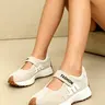 Women's Athletic Shoes, Spring & Autumn Elegant Fashion Casual Round Toe Thick-Soled Breathable Outdoor Minimalist Sneakers, Low Top Trainers, fashionable casual sneakers