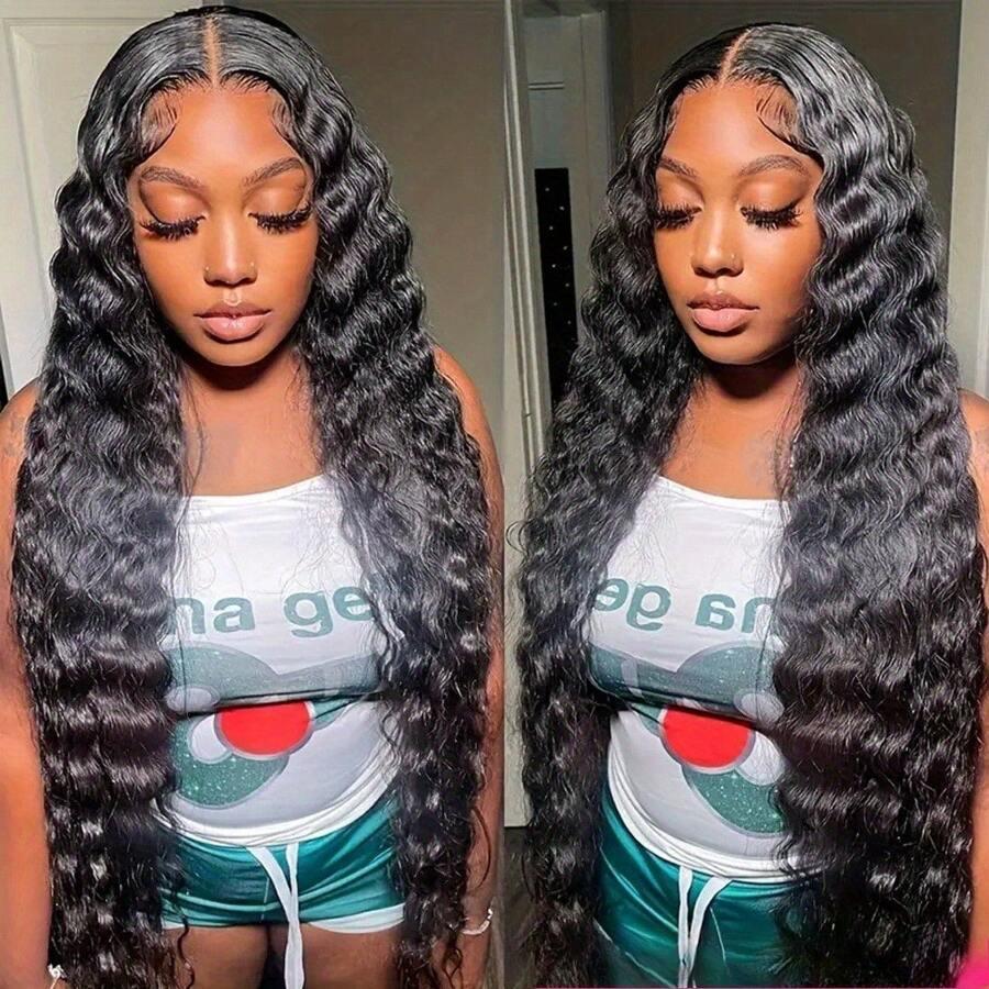 Bling Hair 36 38 Inch 13×6 Loose Deep Wave Lace Wig Pre Plucked 180% Density Kinky Curly 13x4 Lace Frontal Wigs For Black Women Bling Hair 36 38 Inch 13×6 Loose Deep Wave Lace Wig Pre Plucked 180% Density Kinky Curly 13x4 Lace Frontal Wigs For Black Women