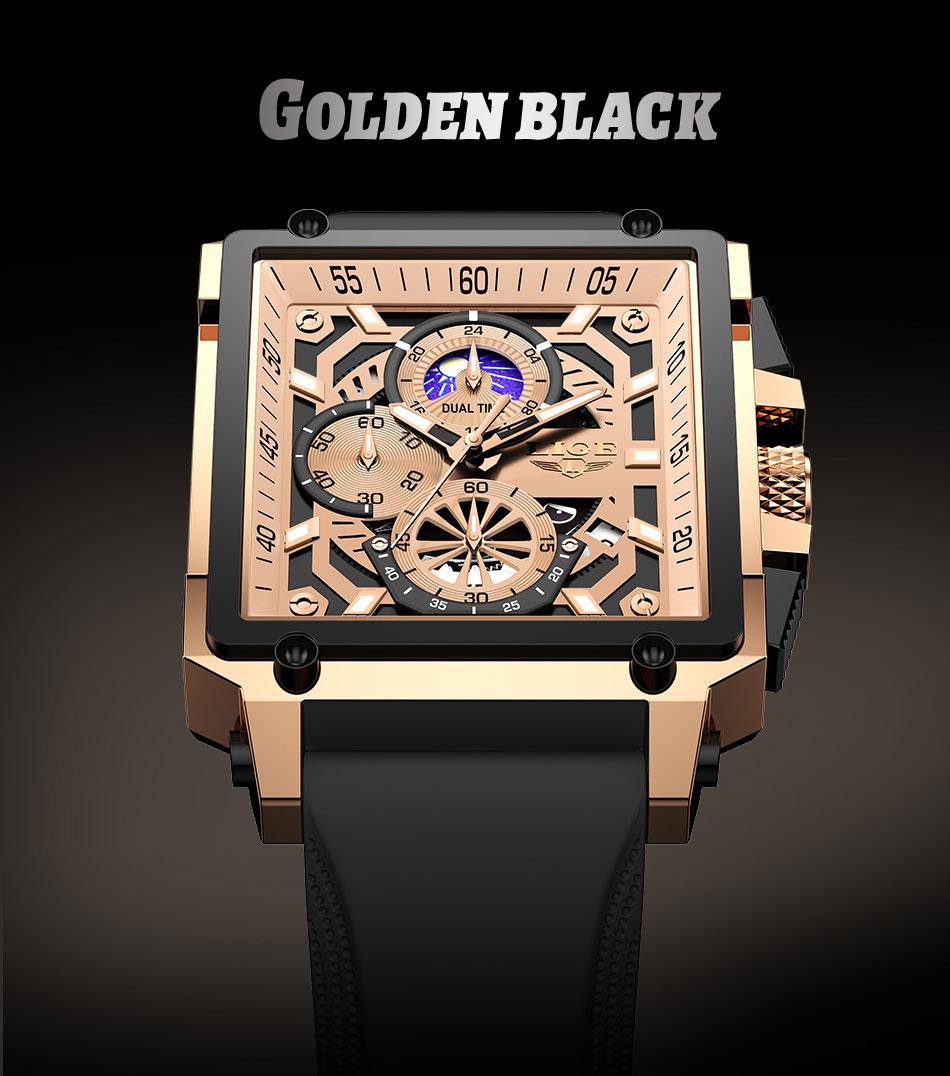 Business Fashion Square Dial Quartz Watch, Fashion Waterproo Luminous Watch for Party, Daily Clothing Decor, Trendy All-match