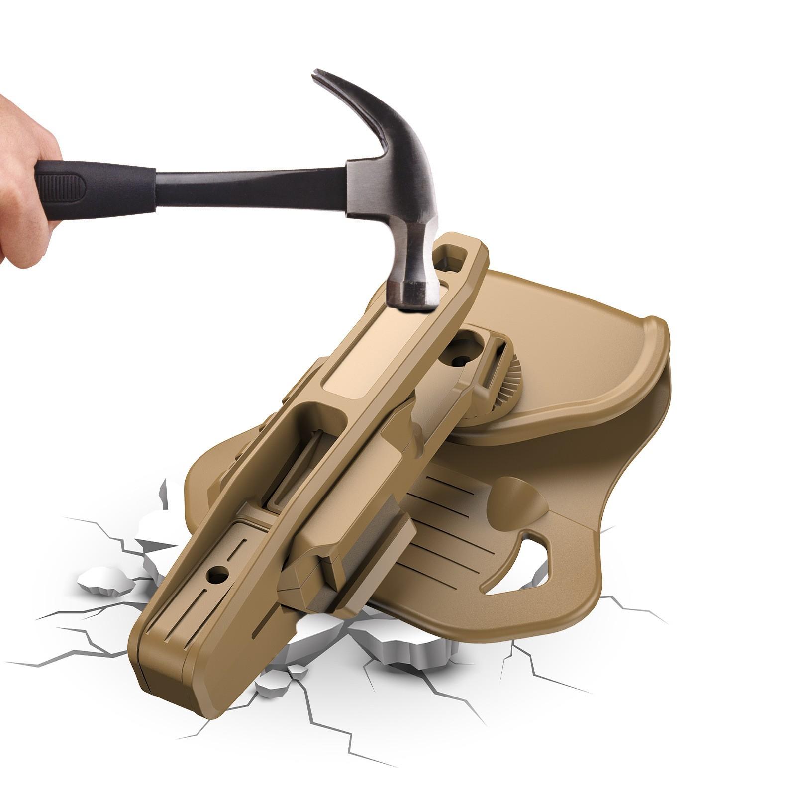 Polymer Pa66 Glock Gun Holster Compatible with Glock 9mm Sw40 357 Rail, Durable and Secure Fit, Ideal for Tactical Use