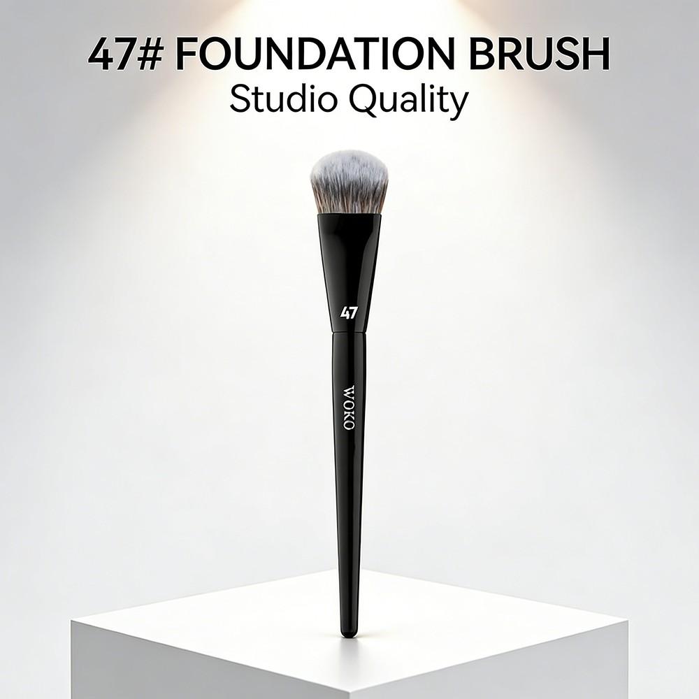 Professional Makeup Brush, 47 Foundation Brush Broom, Shadow Liquid Cream Blender, Angled Blush Brush, Cosmetic Tool for Precision Application
