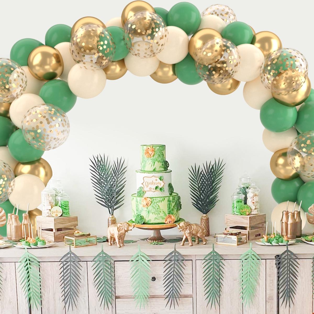 12ft Adjustable Balloon Arch Stand Kit Re-usable Table Balloon Arch Kit with Base High Strength Glass Fiber Pole for DIY Party Wedding Birthday Baby Shower Kids Decorations