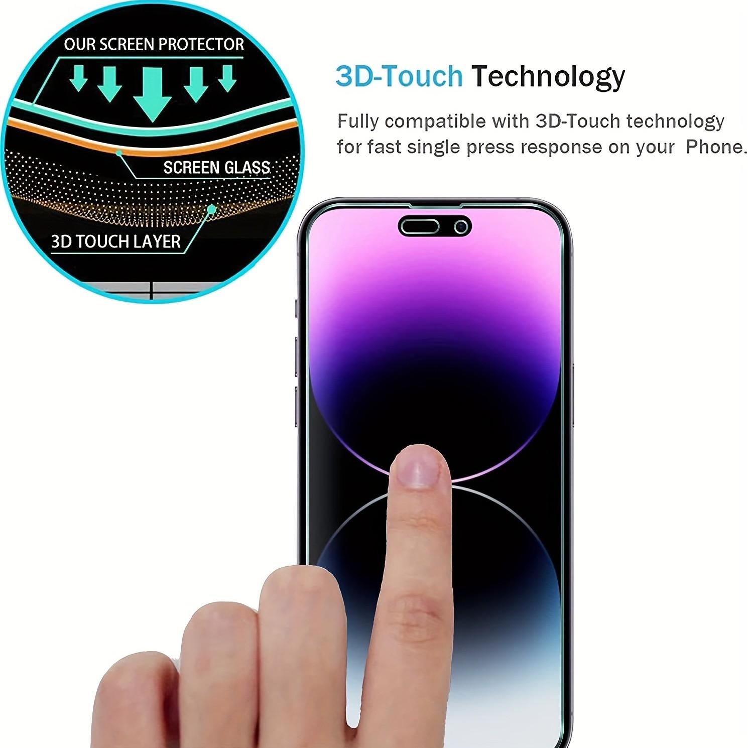 3-Pcs HD Tempered Glass Phone Screen Protector Kit, Anti-Scratch Explosion-Proof Screen Protective Film, Phone Accessories for iPhone 17 Pro Max/16/11/12/13/14/15, 14/15 Plus & mini Xs Max, Protection, Smartphone