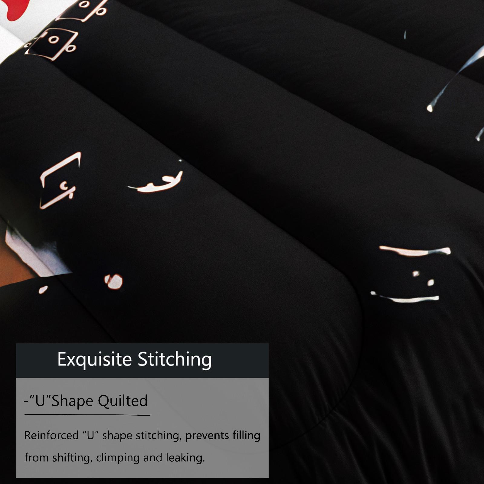 Michael Jackson Pattern Comforter Set, Soft And Durable Bedding Set, Including 1 Quilt And 1 Or 2 Pillowcases, Suitable For Children And Adults Daily Holiday Birthday Gifts Bedroom Decorations