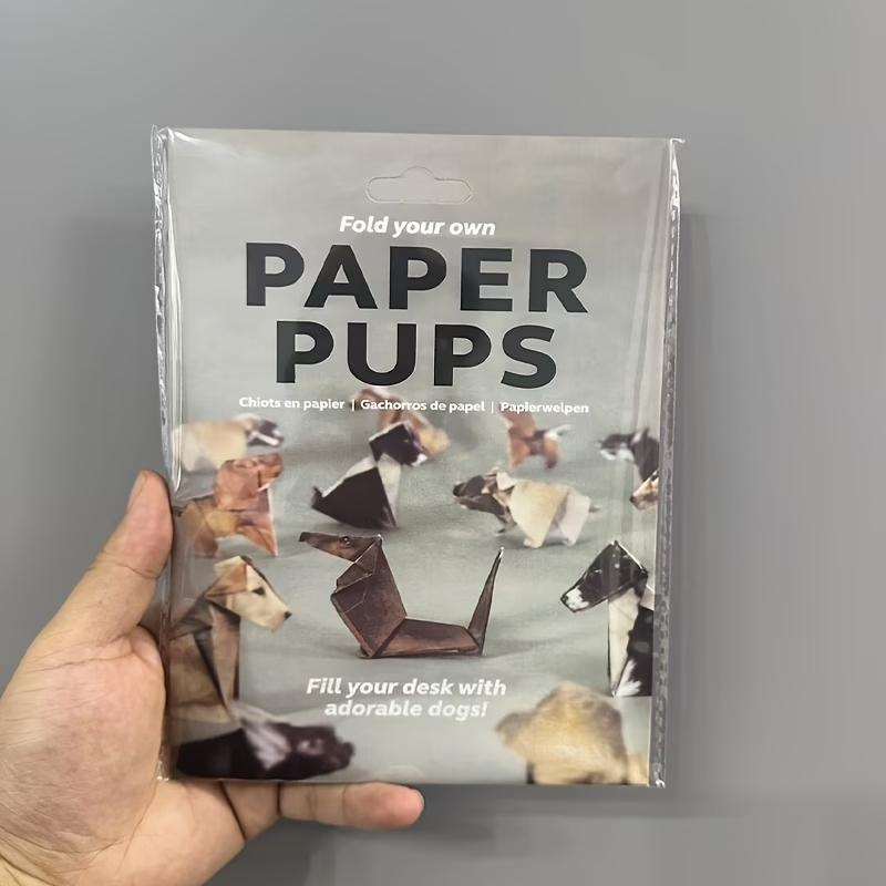 50pcs DIY 3D Paper Cat Dog Origami Kit, Step-By-Step Instructions, Pre-Cut Pieces, Easy Assembly, Fun Gift, Home Decor, No Glue Needed