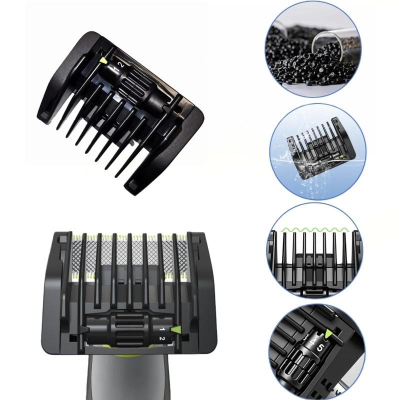 5-In-1 Adjustable Comb for Single Blade and Electric Beard Trimmer, Compatible with Qp2520/2523/2527, Qp2530/2533, Qp2630, Qp6510/6541/6550