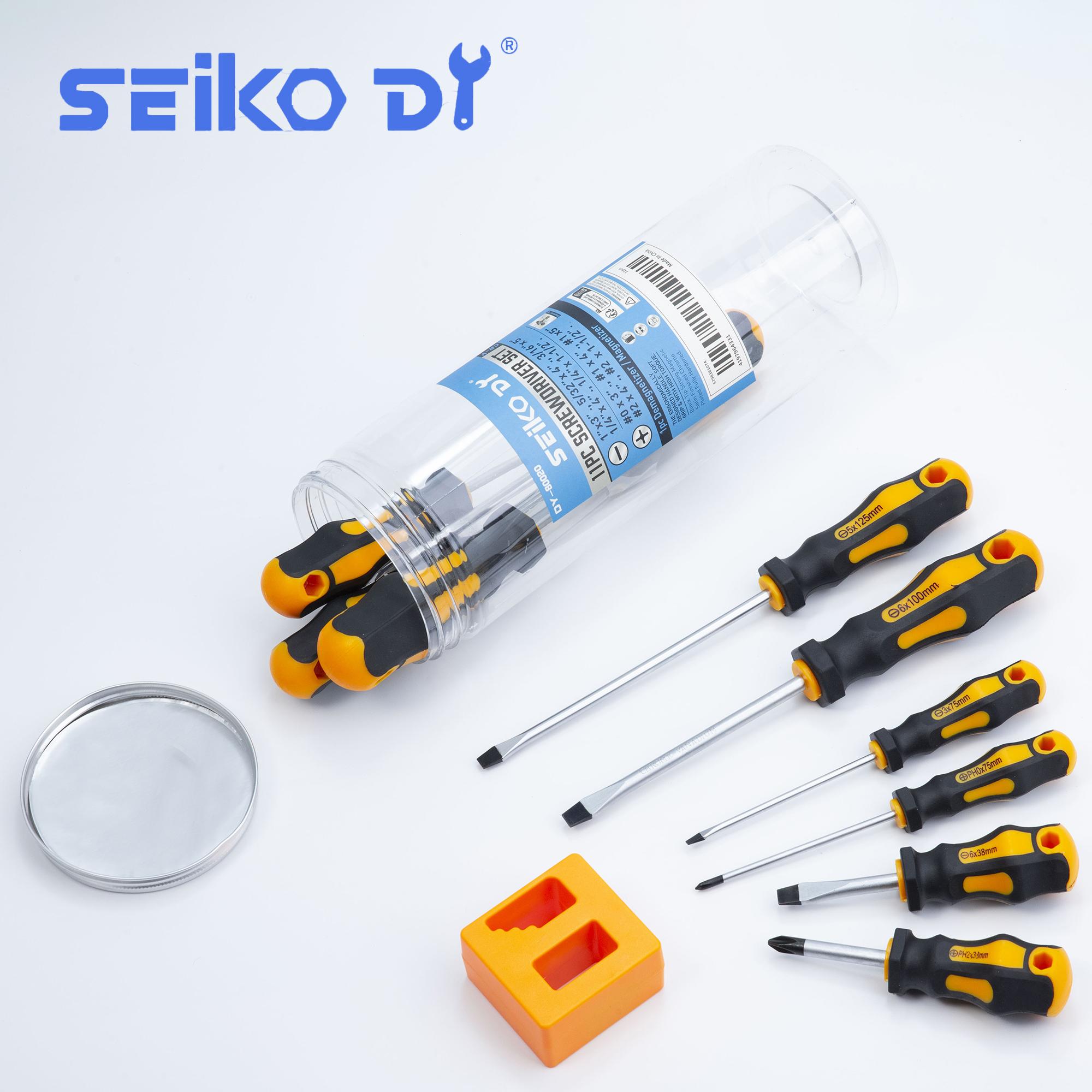 11pcs Magnetic Screwdriver Set, Chrome Vanadium Steel, Lemon Yellow, Polished Finish, Flat & Phillips Heads,Nail Puller Includes Pick & Hook Tools, for Mechanics, Construction, Carpentry Hardware#TikTokShopBacktoSchool