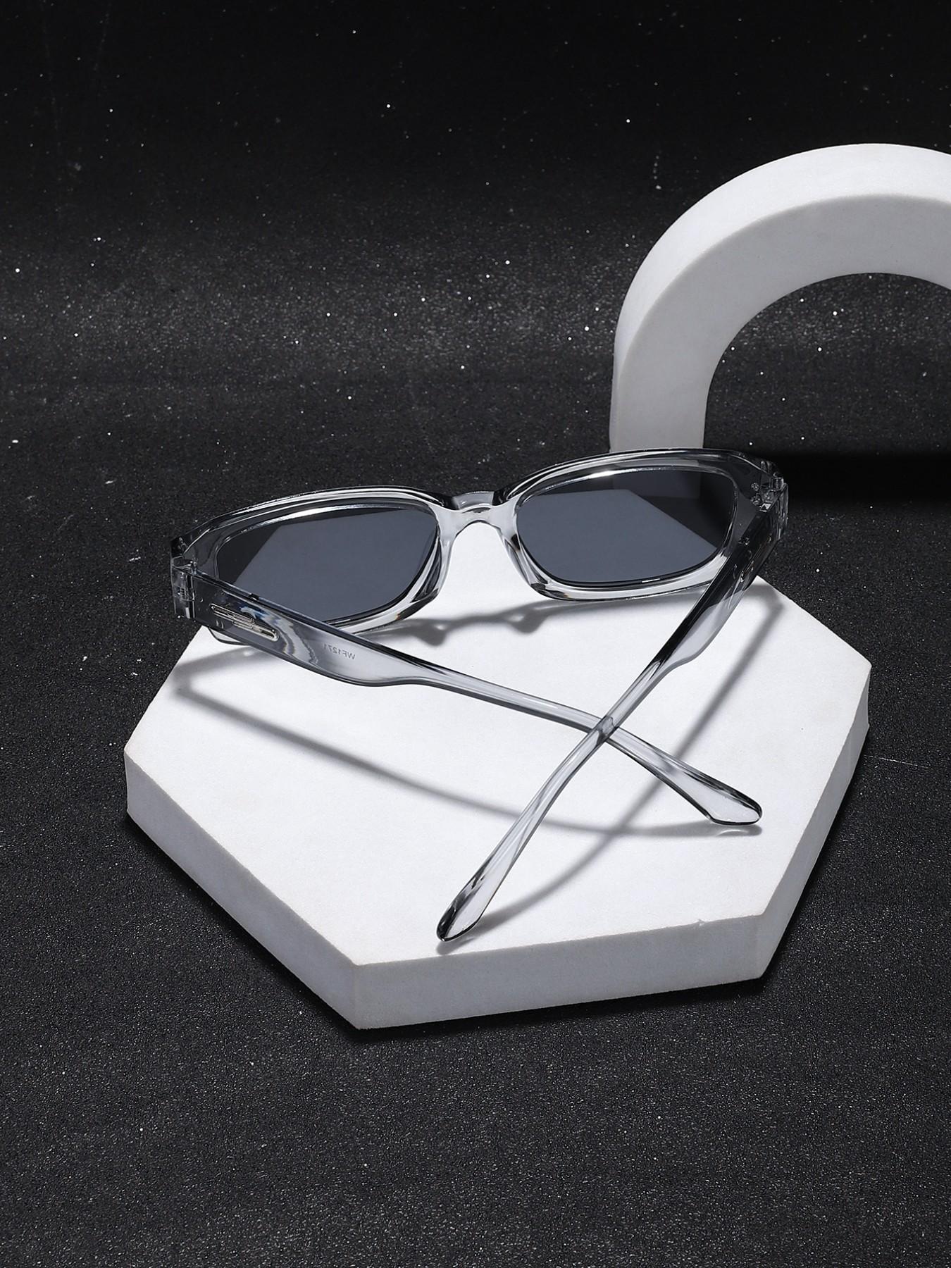 Men's Rectangular Sunglasses, Lightweight Frame, Casual Style, Perfect for Daily Outdoor Use, All Seasons