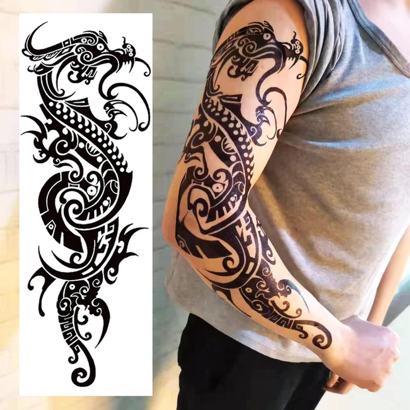 36 Sheets Temporary Tattoos Stickers, 12 Sheets Fake Body Arm Chest Shoulder Tattoos for Men or Women with 24 Sheets Tiny Black