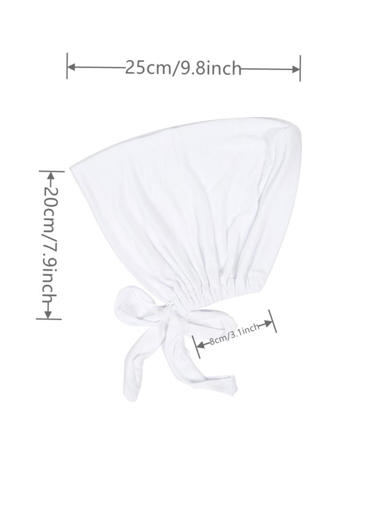1 Piece Muslim Drawstring Headscarf, Adjustable Hijab Tube Cap Under Scarf, Elegant Casual Chic Solid Color Turban For Women, Convenient Accessories For Daily Wear
