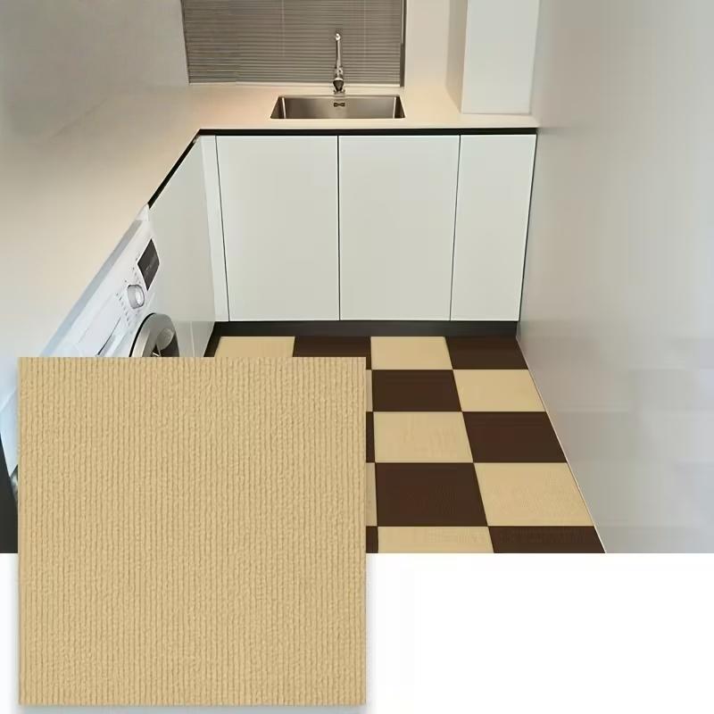 1PC Self - Adhesive Carpet Tiles, Peel And Stick, PVC Material, 0.3cm Thick, Directly Applied To Office Floors, Commercial Use, Arbitrary Cutting Of Square Carpet, Multiple Colors Available